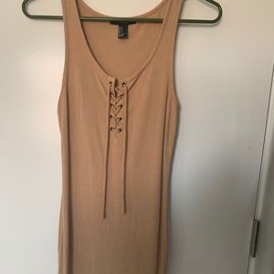 Tan tank top dress